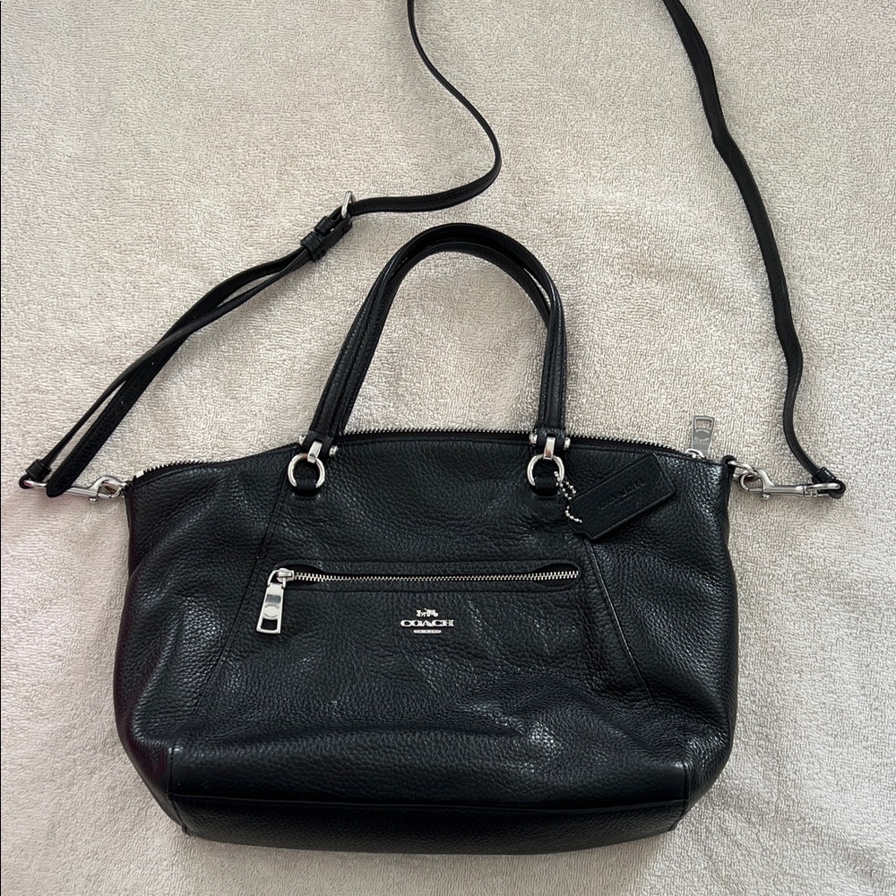 Coach Black Leather Shoulder Bag